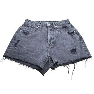 Wild Fable Womens Super High-Rise Cutoff Shorts Size S Black Denim